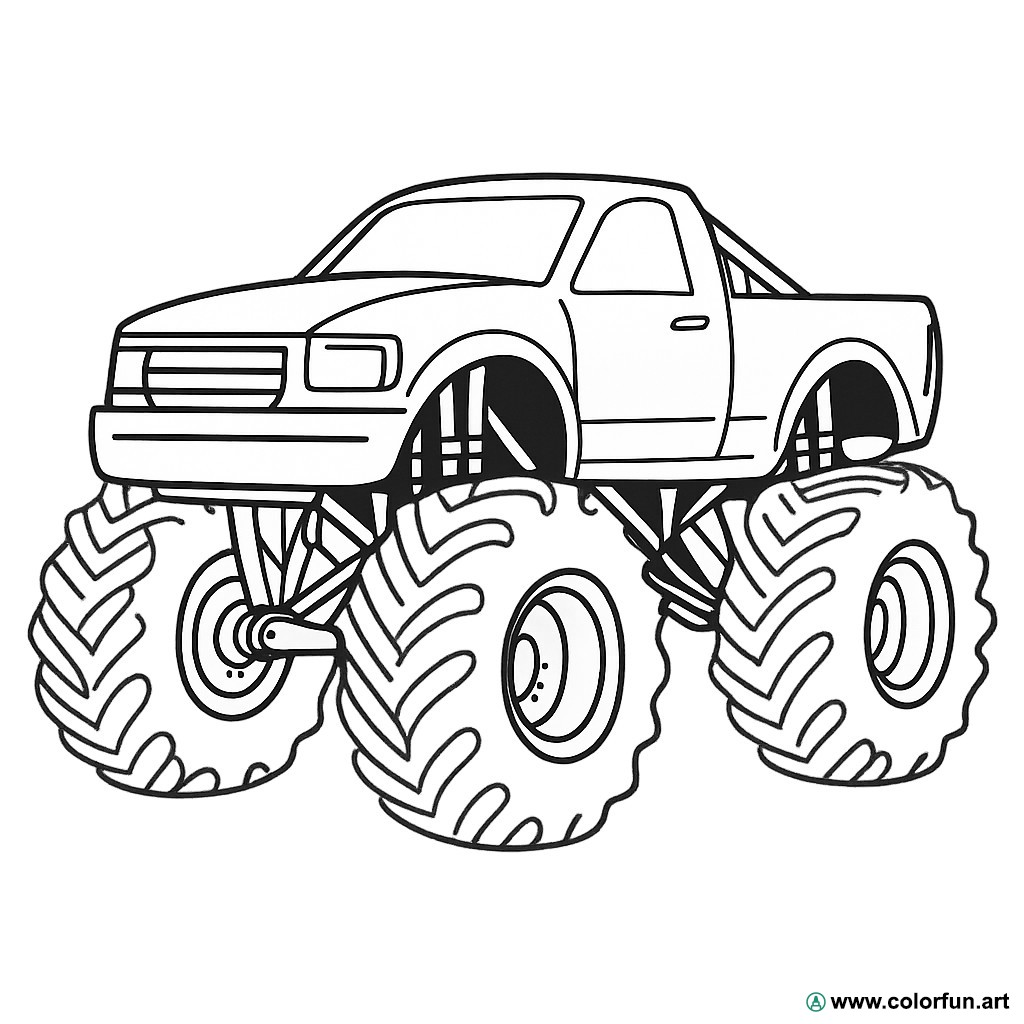 kolorowanka realistycznego monster truck'a
