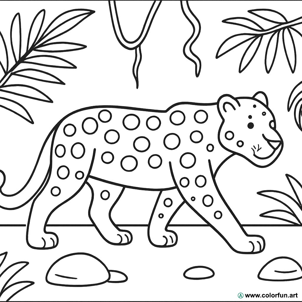 kolorowanka realistyczny jaguar