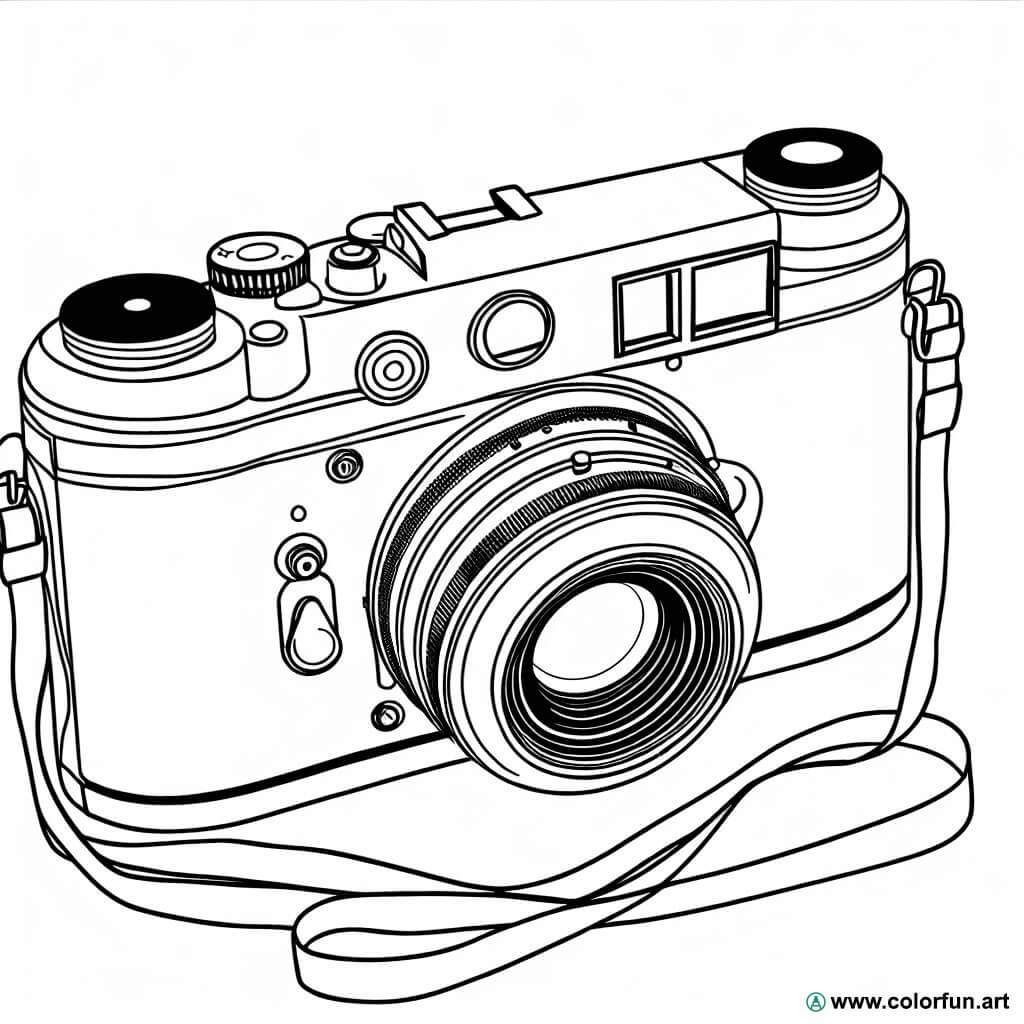 kolorowanka z motywem vintage aparatu fotograficznego