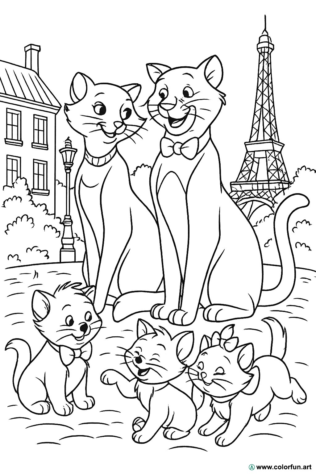 kolorowanka arystokraty disney vintage