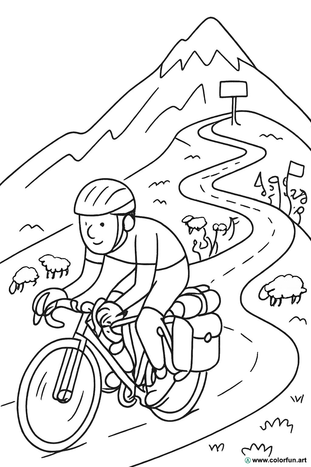 kolorowanka Tour de France góry