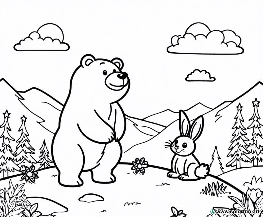 kolorowanka góra zwierzęta